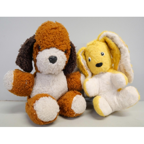 2150 - Six 1950s and 1960s soft toys