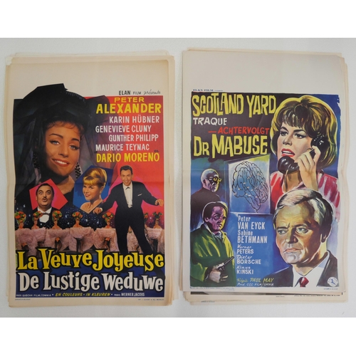 2151 - A collection of 1950s-60s original Belgian film posters, (multiples of each)