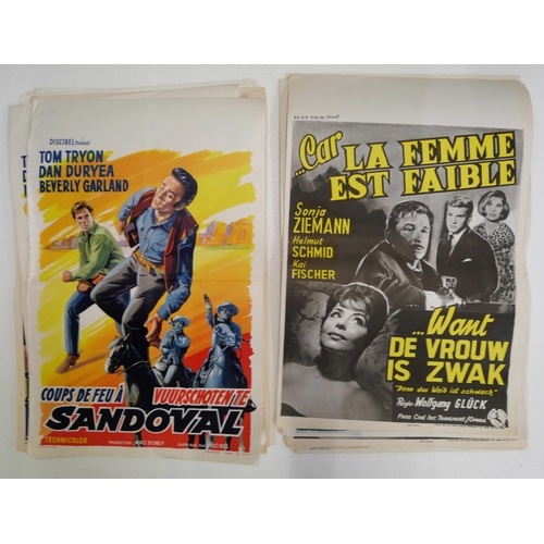 2151 - A collection of 1950s-60s original Belgian film posters, (multiples of each)