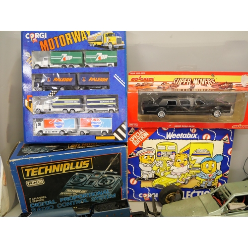 2152 - A collection of assorted models including Corgi, RC car, etc.