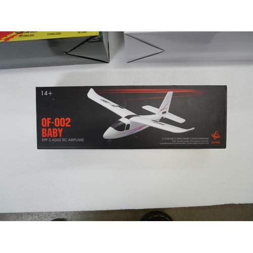 2154 - Two model aircraft, Ranger 400 and P51D Mustang plus a QF-002 Baby Glider, all boxed