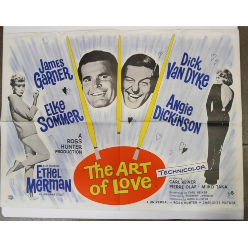 2155 - Five film posters, Disney Flight of The White Stallions, Big Red, The Art of Love, Forty Rounds of T... 