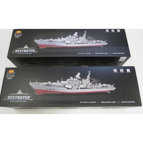 2166 - Two Heng Tai Destroyer 1/275 radio controlled warships