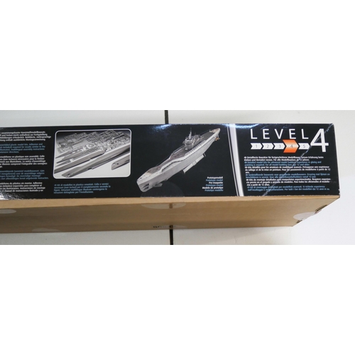 2172 - Two Revell Level 4, 1:72 scale kits, Type IX C/40 (U190) German submarine and Type IX C (U67/U154) G... 