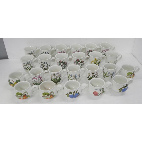 2177 - A large collection of Portmeirion kitchenware comprising sets of tea cups and saucers, coffee cups, ... 