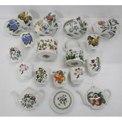 2177 - A large collection of Portmeirion kitchenware comprising sets of tea cups and saucers, coffee cups, ... 