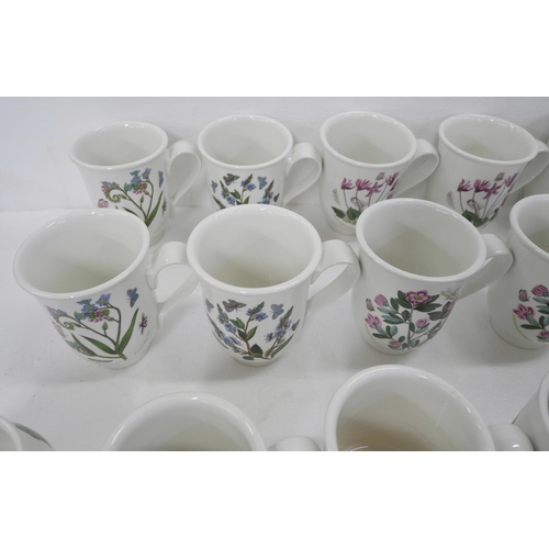 2177 - A large collection of Portmeirion kitchenware comprising sets of tea cups and saucers, coffee cups, ... 