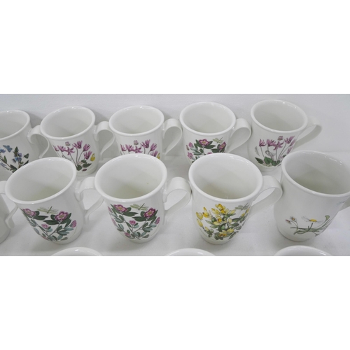 2177 - A large collection of Portmeirion kitchenware comprising sets of tea cups and saucers, coffee cups, ... 