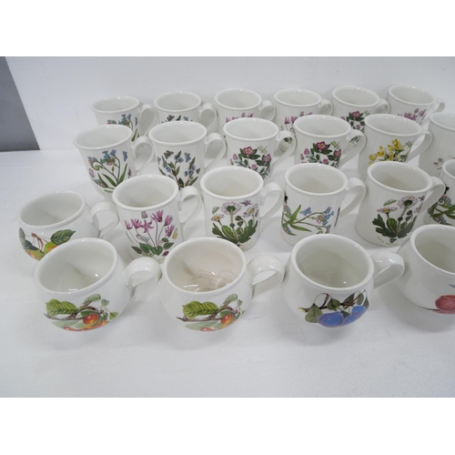 2177 - A large collection of Portmeirion kitchenware comprising sets of tea cups and saucers, coffee cups, ... 