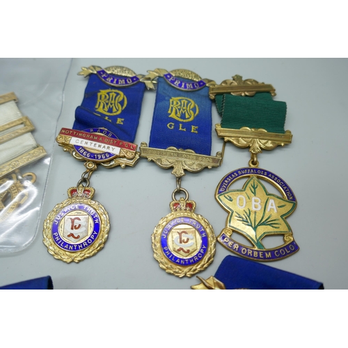 2191 - A collection of Masonic and RAOB medals and insignia