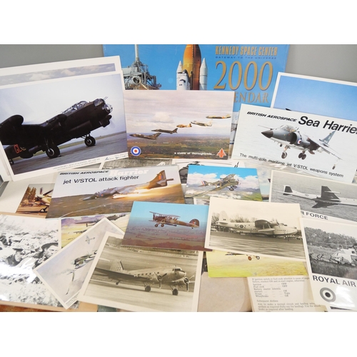 2254 - A collection of signed aircraft prints including 3 x Red Arrow Year 2000 with other flying ephemera/... 