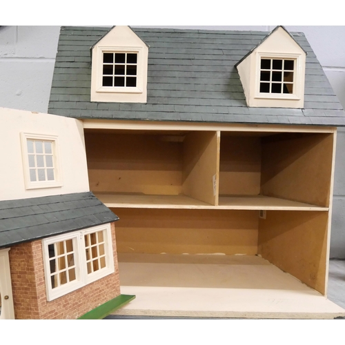 2263 - A doll's house, three vehicles and a tall carved model of a cat  **PLEASE NOTE THIS LOT IS NOT ELIGI... 