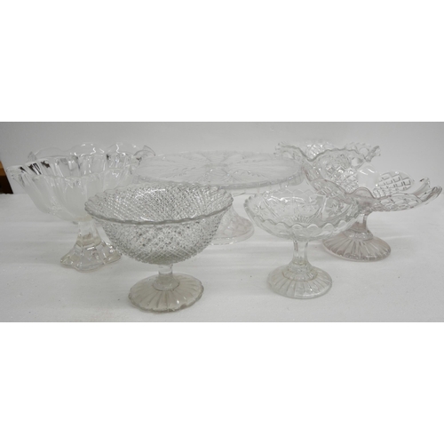 2273 - Two boxes of glassware comprising cake stands, shallow bowl, comports etc. **PLEASE NOTE THIS LOT IS... 