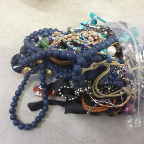 5138 - 2 bags of costume jewellery