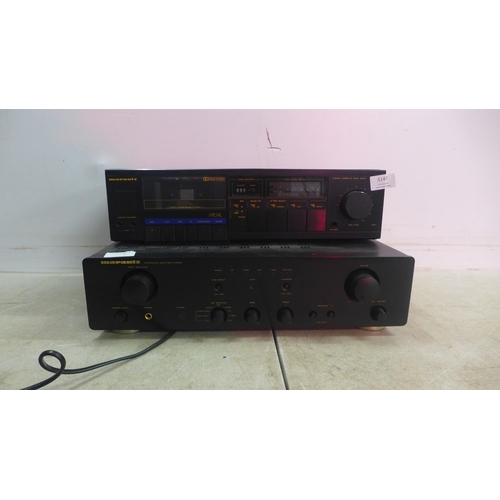 5147 - Stereo equipment including a Marantz PM400W integrated amp and a Marantz SD151 stereo cassette deck