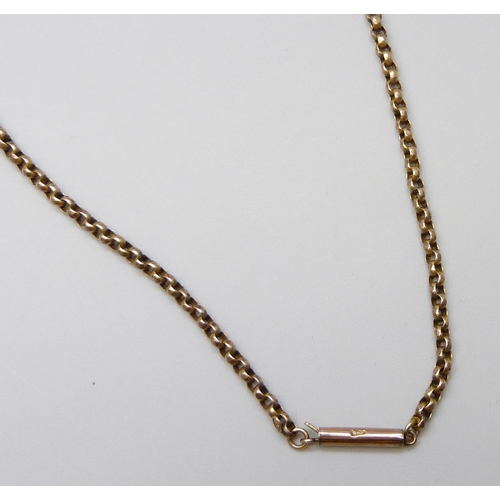 7011 - A 9ct gold belcher chain, 5.8g, 43.5cm