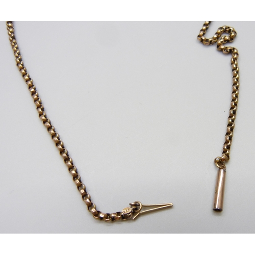 7011 - A 9ct gold belcher chain, 5.8g, 43.5cm