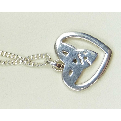 7064 - A Kit Heath silver pendant and chain, boxed