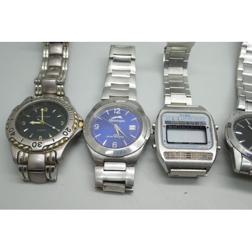 7175 - A collection of wristwatches including Pulsar