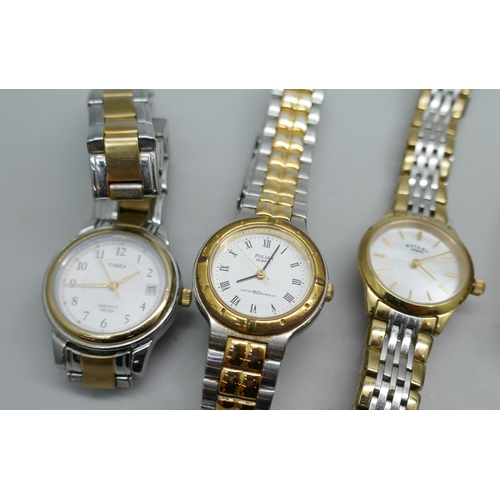 7179 - A collection of lady's wristwatches including Rotary