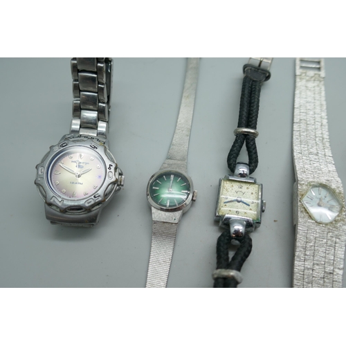 7181 - A collection of lady's wristwatches including Rotary