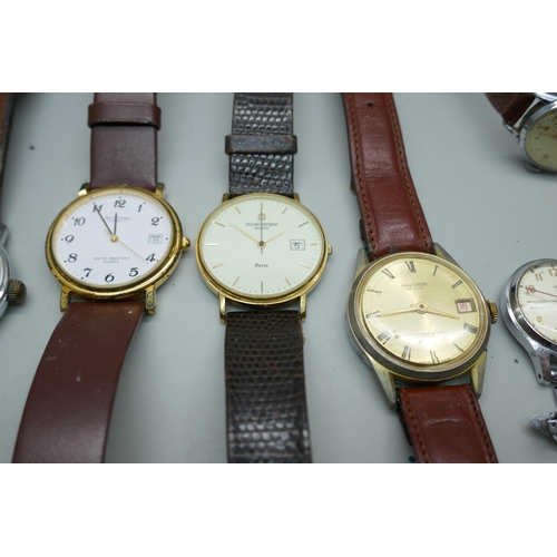 7184 - A lady's 9ct gold cased wristwatch and a collection of vintage wristwatches