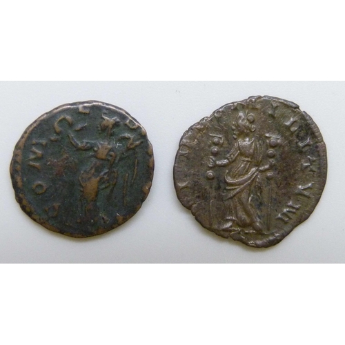 7193 - Coins; Tetricus (270-273) Antoninianus (1.6g) IMP Tetricus AVG radiate bust reverse - Fides Militvm ... 