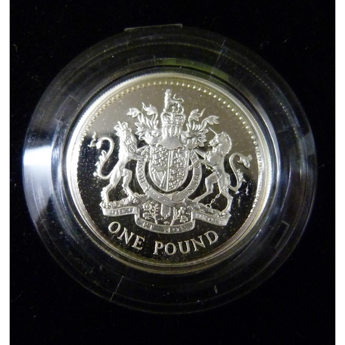 7207 - Coins; Royal Mint Silver Proof £1 Piedfort set of 4 with COA, 1997/1998/1999/2000