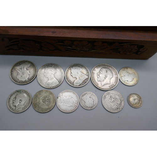 7219 - A collection of coins including silver