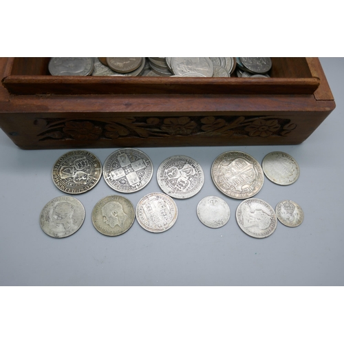 7219 - A collection of coins including silver