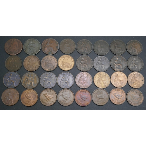 7227 - Coins; Collection of Farthings from 1675 onwards