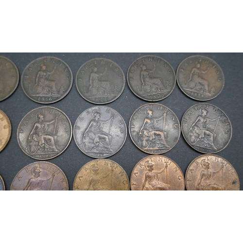 7227 - Coins; Collection of Farthings from 1675 onwards