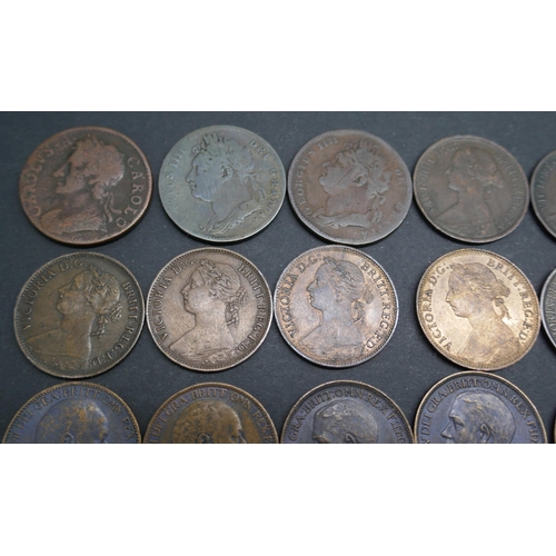 7227 - Coins; Collection of Farthings from 1675 onwards