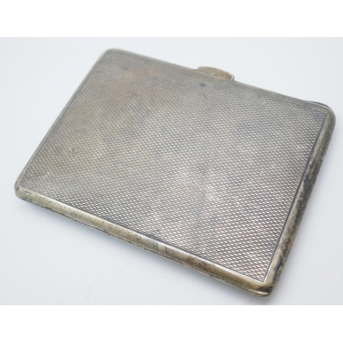 7252 - A small silver cigarette case, Birmingham 1938, 76g, 8.2 x 6.1cm