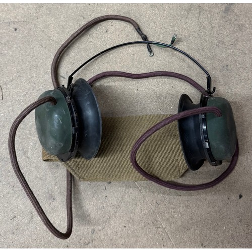 217 - A military issue WWII DLR5 headset and seven others