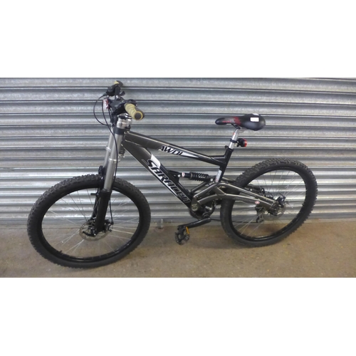 5173 - A Saracen Awol dual disc aluminium framed full suspension mountain bike - with a set of front and re... 