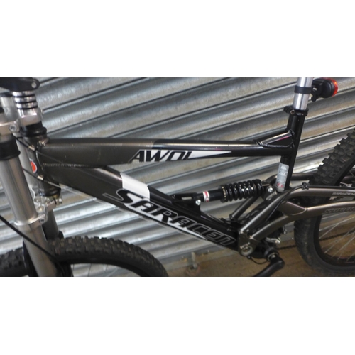 5173 - A Saracen Awol dual disc aluminium framed full suspension mountain bike - with a set of front and re... 