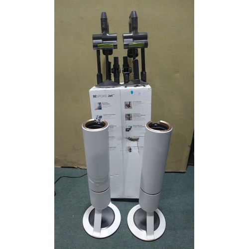 6100 - Two Samsung Bespoke Stick Vacuum Cleaner Stands and caddies (347-213) *This lot is subject to Vat