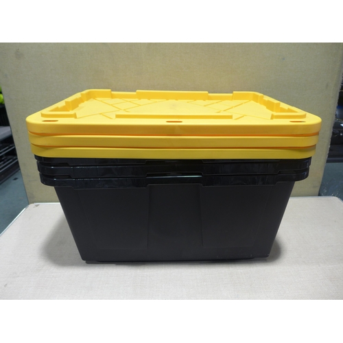 6128 - Three 102L Storage Totes   (347-360-362) *This lot is subject to Vat