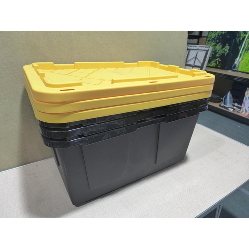 6128 - Three 102L Storage Totes   (347-360-362) *This lot is subject to Vat