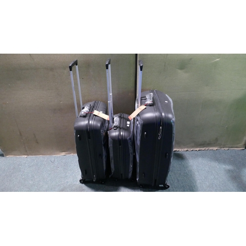 6016 - American Tourister Bon Air 3 piece Black Suitcases, Original RRP £120.83 + Vat (347-417) *This lot i... 