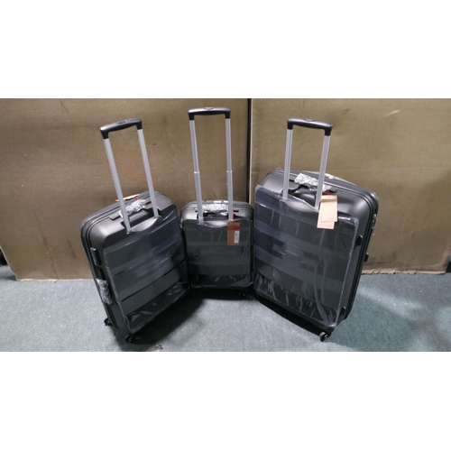 6016 - American Tourister Bon Air 3 piece Black Suitcases, Original RRP £120.83 + Vat (347-417) *This lot i... 