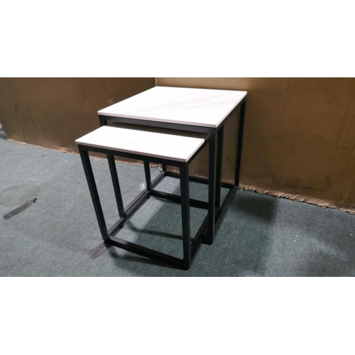 6020 - Sofia White Nest Of Tables, Original RRP £99.99 + Vat (347-582) *This lot is subject to Vat