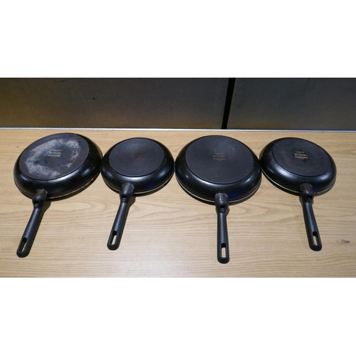 6031 - Four Greenpan Frying Pans (347-320,516) *This lot is subject to Vat