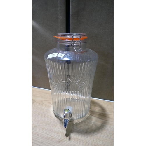 6039 - Artika Chrome Table Led Swirl Lamp And A Kilner Drink Dispenser  (347-304,308) *This lot is subject ... 