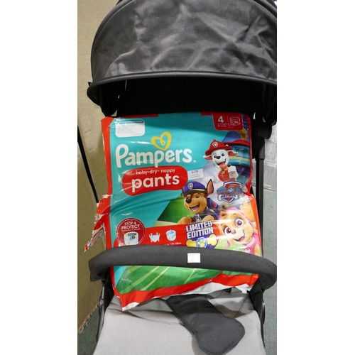 6179 - Joie Pact Stroller And Pampers Nappies, Original RRP £99.99 + Vat (347-190) *This lot is subject to ... 