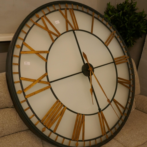 3005 - A large illuminated Westminster wall clock