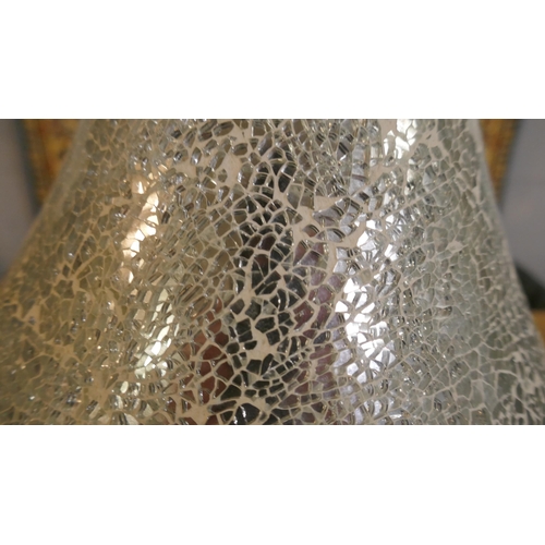 3040 - A large silver mosaic pear