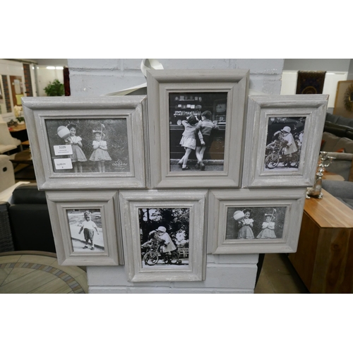 3109 - Distressed 6 picture photo frame