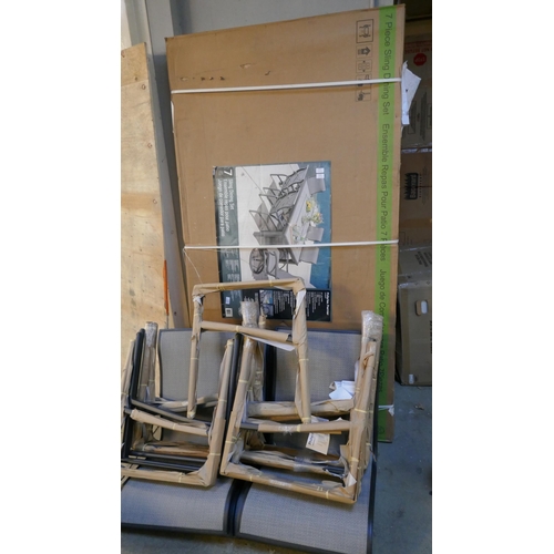 3339 - An Agio sling garden table and garden chairs (338-433) *This lot is subject to Vat